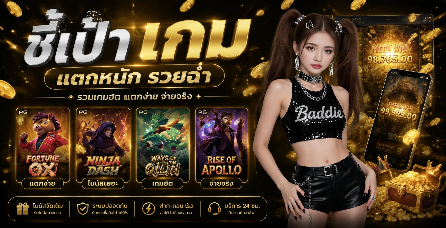 ทดลองเล่นสล็อต PG Slot ฟรีบน BUNNY123 ไม่ต้องสมัคร